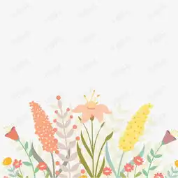 小清新卡通手绘花海矢量素材图片免费下载高清png千库网图片编号9005077