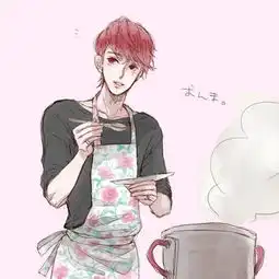 二次元世界里的小鲜肉男生插画图片