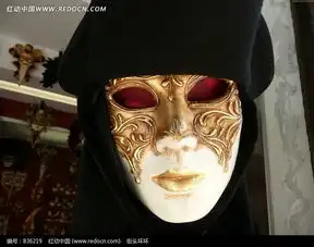 威尼斯黑布围脸金唇金色蝴蝶眼罩纹面具图片免费下载红动网