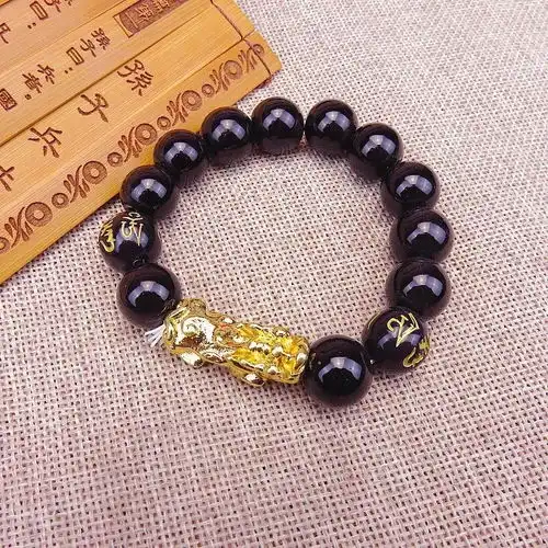 越南沙金貔貅男女镀金手链情侣闺蜜兄弟招财辟邪转运手串文玩佛珠