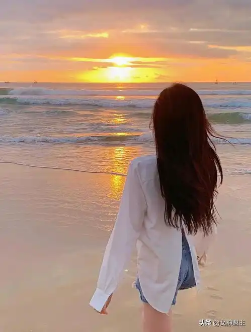 盛世容颜夕阳下的女神背影