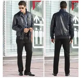 格斯帝尼2015时尚男装秋冬新款男士休闲皮衣w23627