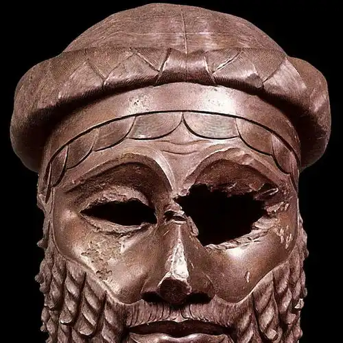 青铜王族头像阿卡德文明伊拉克雕塑作品欣赏八十七