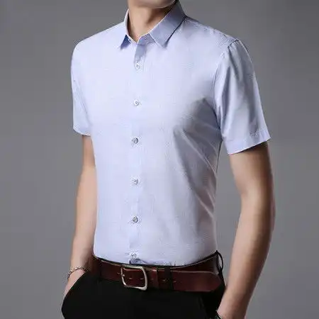 verhouse男士短袖衬衫夏季新款男青年休闲衬衣舒适男装开衫上衣图片大全邮乐官方网站