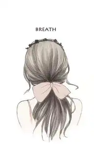 插画长发女孩简约文艺清新自然唯美堆糖,美好生活研究所