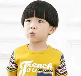 小男孩蘑菇头短发发型图片三岁男宝宝发型设计