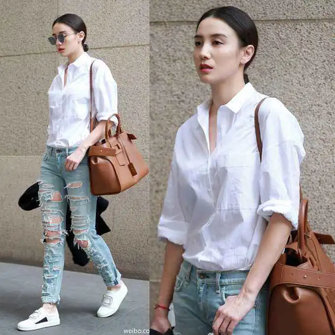 章子怡高圆圆宋茜穿白衬衫超美腻,跟明星学白衬衫的n种搭配