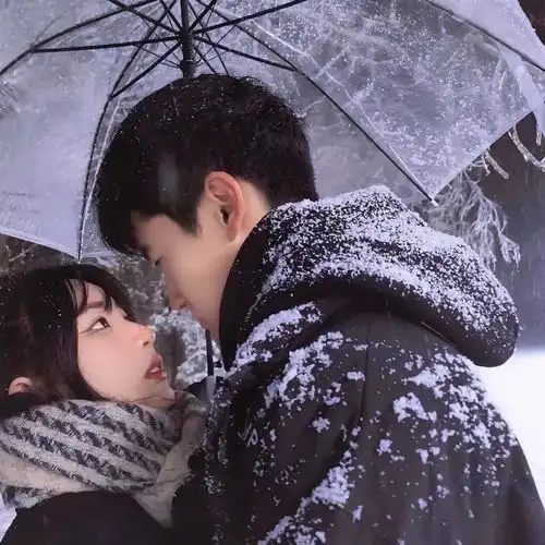 适合冬天的氛围感情侣头像