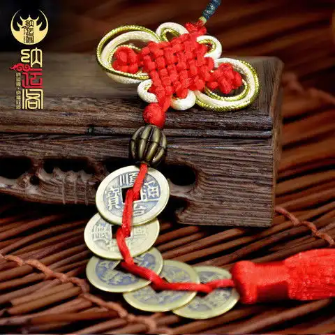 开光五帝钱真品纯铜挂件招财镇宅化煞客厅风水古币客厅装饰品摆件