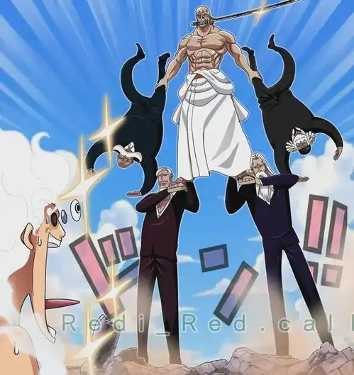 海贼王1110话情报五老星全员登场,路飞战败,龙霸气救场了