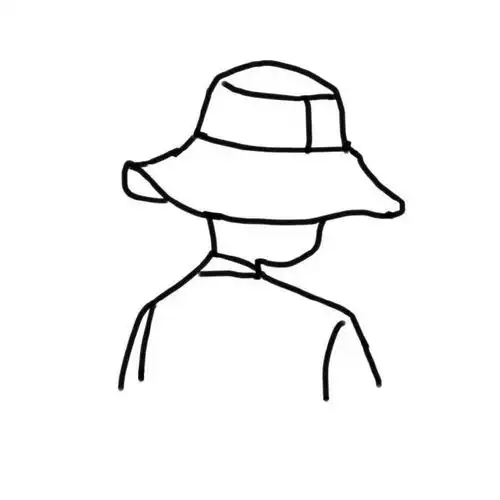 一组黑白简笔男生女生头像点赞好运