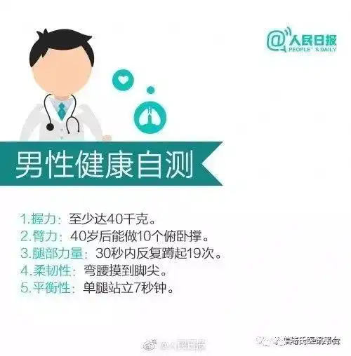男性健康10大标准,你达标了吗