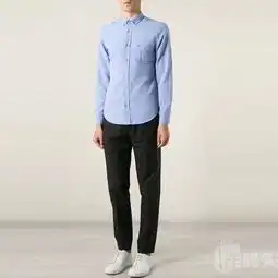 burberry巴宝莉男士衬衫格纹装饰棉质牛津衬衫经典爆款