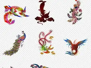 手绘红色火焰凤凰浴火凤凰海报素材背景图片png