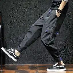 日系港仔文艺休闲九分裤男纯色港风k19p55