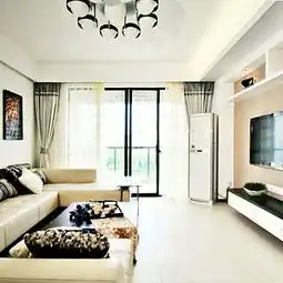 简约风格三居室510万客厅电视背景墙婚房平面图效果图