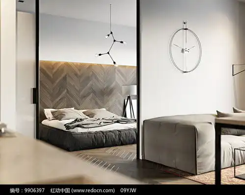 高级灰家装卧室意向