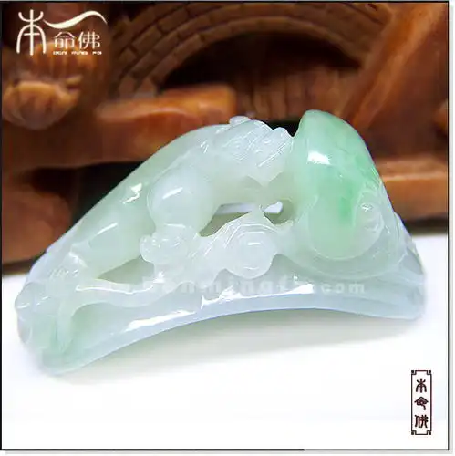 翡翠冰种貔貅男士白金戒指,简约风格尽显品味,招财转运不可错过