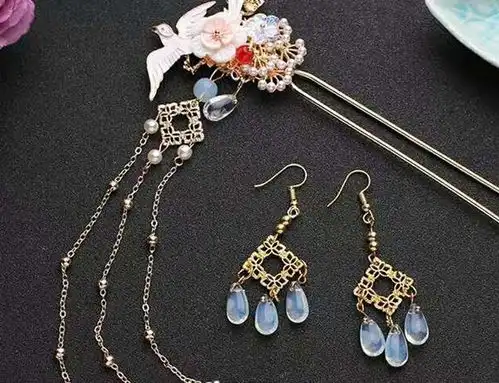 12星座专属古风发簪水瓶座是紫色花,双子座是红色玛瑙石