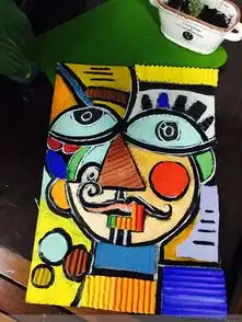 大兴少儿美术毕加索的立体头像创作