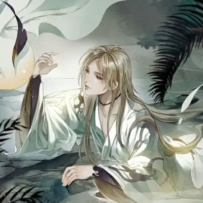 唐崎夜雨手绘插画古风男头