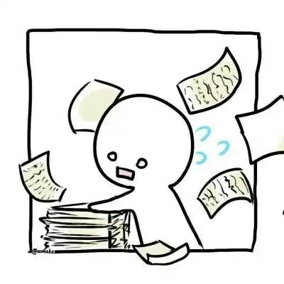 简约手绘情头一男一女卡通白底小人情侣头像