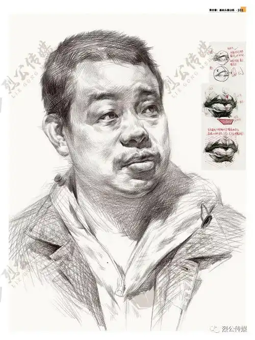 金牌教案素描头像临摹范本头像全体系教学全球通针对素描头像不同层次体系训练,照片对画实用性最高的头像教学范本