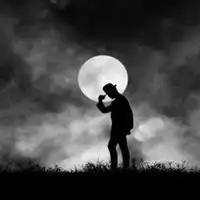 黑夜孤单一个人带字微信头像图片大全