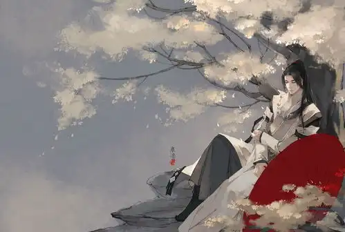 痕迹画廊古风美男图,若挥袖作别流云万千,可有人千万流连