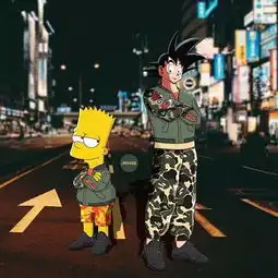 当潮人辛普森穿上supremenmd和yeezy