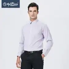 男绸缎长袖衬衫