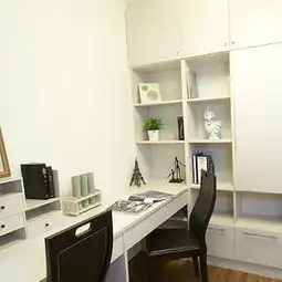 三居室简约风格公寓富裕型书房书桌台湾家居效果图