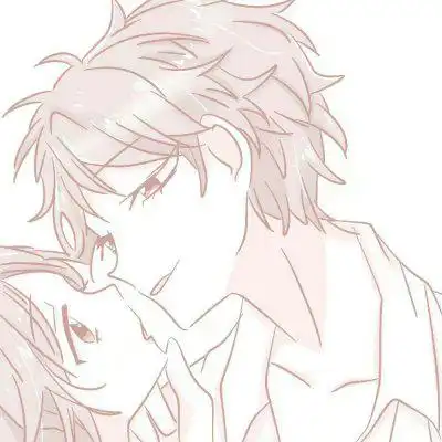 可爱卡通情侣头像一男一女暖暖的粉丝系的