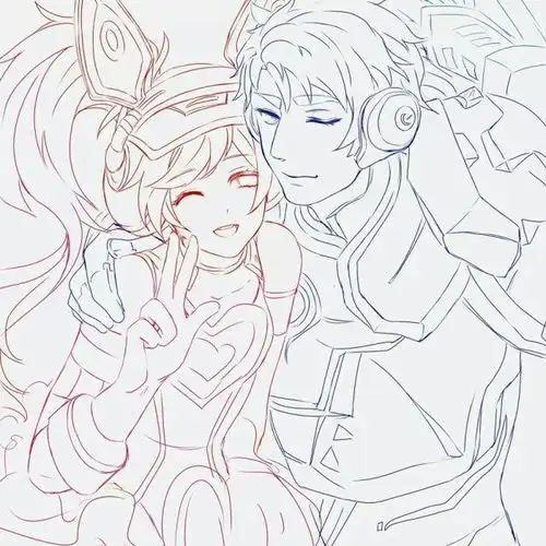 王者荣耀情侣头像安琪拉亚瑟头像