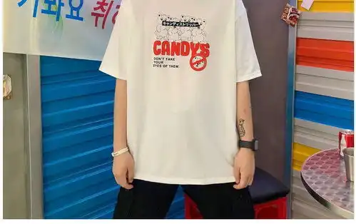 卓纪情侣装小众短款短袖t恤女ins潮宽松韩版高腰露脐上衣设计感春夏装