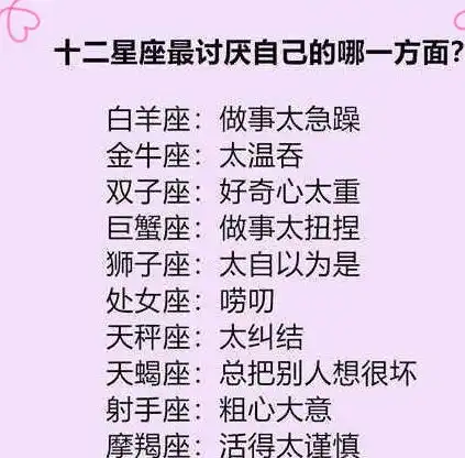 12星座最讨厌自己什么双子好奇心太重,他总把别人想的很坏