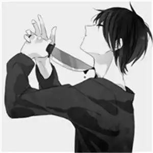 帅气黑白动漫男生头像,全部是手绘的喜欢来拿