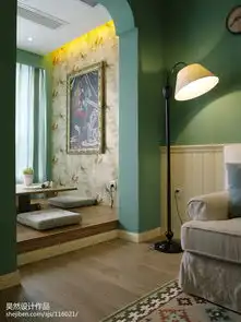 美式风格两居室内设计装饰效果图片