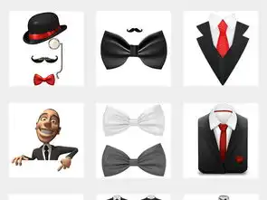 卡通商务男士正装西装西服领结衣服证件照素材图片模板下载12.38mb居家物品大全生活工作