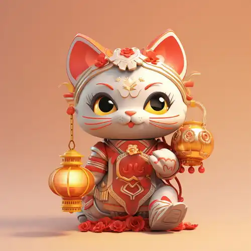 可爱卡通招财猫素材图片海报设计下载请至来源处