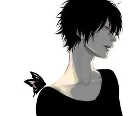 qq头像黑白,手绘