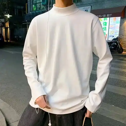 男人越简单干净越有魅力,这件高领打底就够你穿一个冬天的了