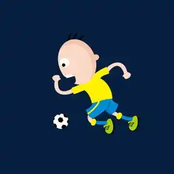 卡通踢足球的光头男孩图片素材其他格式下载动漫人物大全