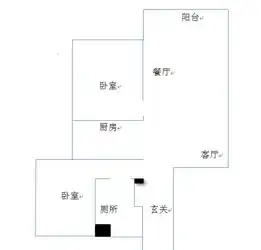 两室两厅一卫的怎么装修,图片位置有没有风水不好,餐厅客厅可互换位置,但是互换感觉没有放电脑桌的地方
