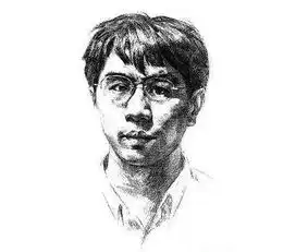 素描戴眼镜男人的绘画步骤