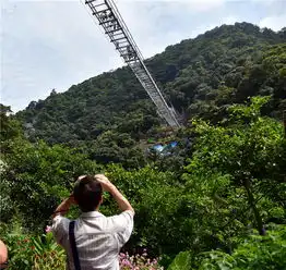 游客带望远镜去游玻璃桥,广东景区在玻璃桥上设女性专用道