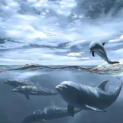 2023最新水中的鱼唯美风景头像