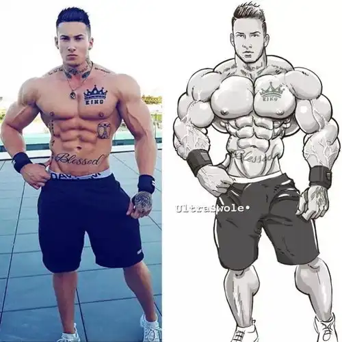 肌肉男的漫画素描美图