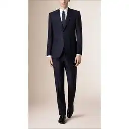 巴宝莉burberry西装男西服羊毛修身r版型特价黑色藏蓝色