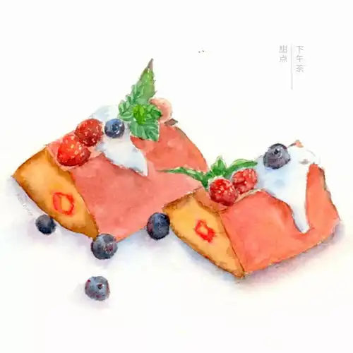 甜品控慎入超治愈的美食水彩画,手把手教你学会